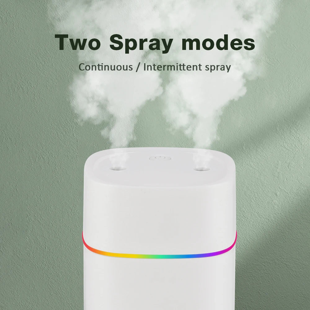 600ML Air Humidifier USB Charging Essential Oil Purifier Aroma Diffuser Aromatherapy Mist Maker Lights for Home Office Car