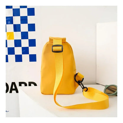 Cool kids bags for boys. Contrast color chest bag for little boys to go out Canvas messenger bag for coins