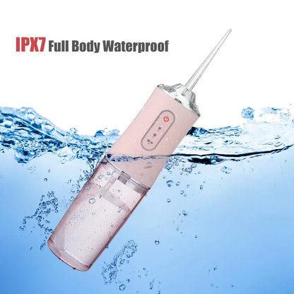 New Oral Irrigator Portable Dental Water Flosser USB Rechargeable Dental Water Jet Pick Flosser 4 Jet Tip 3 Modes Teeth Cleaner