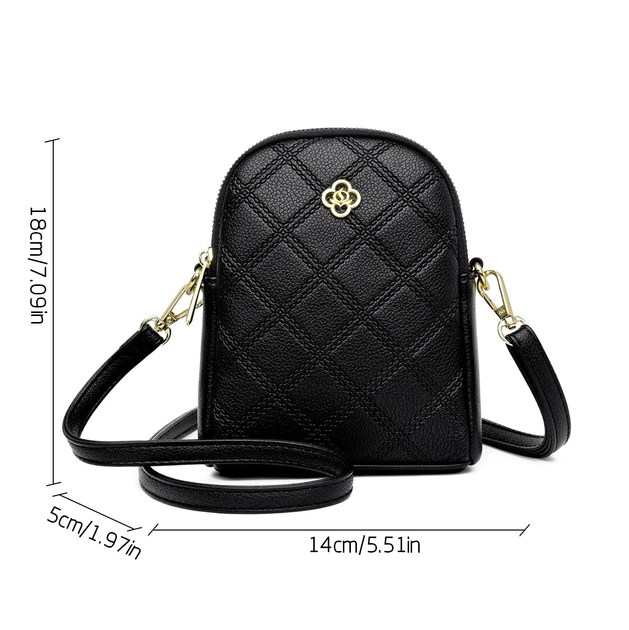 Fashion Women Shoulder Bags High Quality Leather Crossbody Bag Small Purse Simple Design Ladies Solid Color Messenger Sac A Main