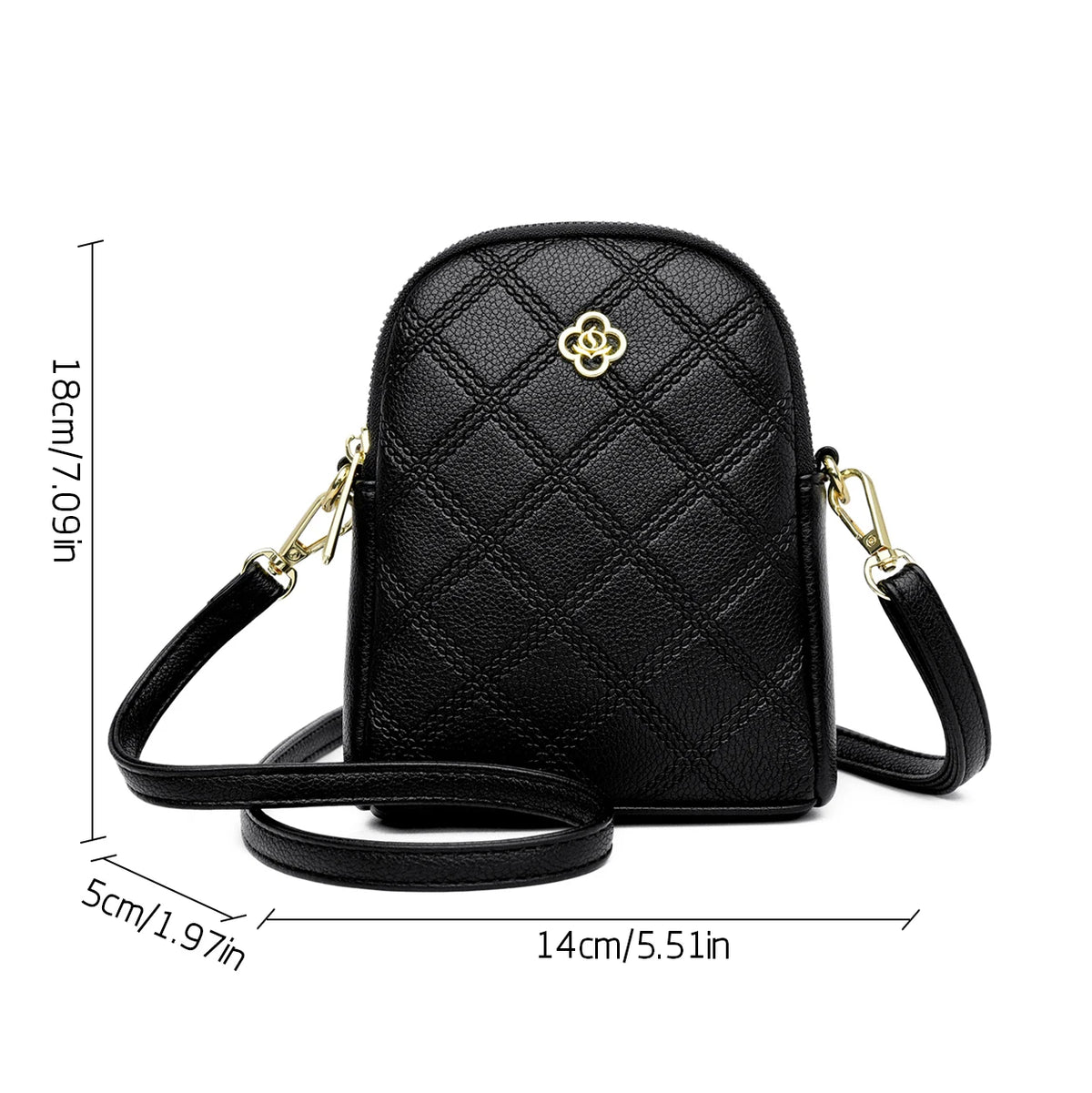 Fashion Women Shoulder Bags High Quality Leather Crossbody Bag Small Purse Simple Design Ladies Solid Color Messenger Sac A Main