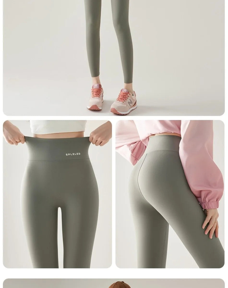 Naked Feeling Yoga Leggings Summer Thin High Waisted Hip Lifting Fitness Leggings Running Cycling Sports Pants Woman Clothing