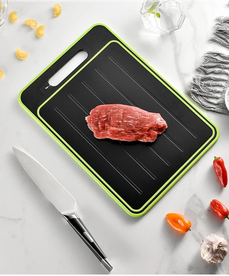 Double-side Cutting Board With Defrosting Function  Chopping Board  Kitchen  Grinding Cutting Board With Knife Sharpener