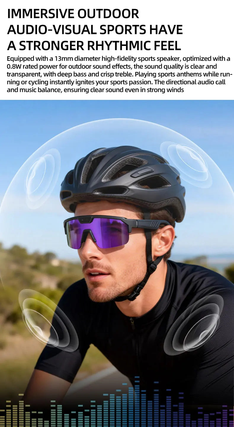 2026 New AI Smart Sports shooting&amp;recording Glasses 800W Camera HD Anti-shake Bicycle Riding Shooting Artifact Windproof Goggles