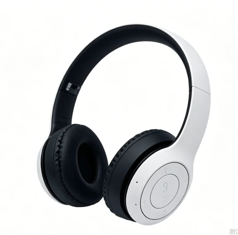 Bluetooth 5.0 Wireless Headphones, Foldable Over-Ear Headset, HiFi Stereo Sound, Soft Skin-Friendly Earmuffs