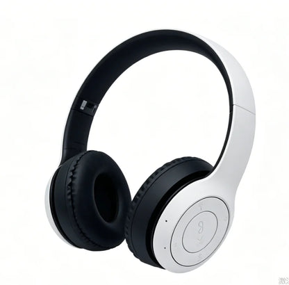 Bluetooth 5.0 Wireless Headphones, Foldable Over-Ear Headset, HiFi Stereo Sound, Soft Skin-Friendly Earmuffs