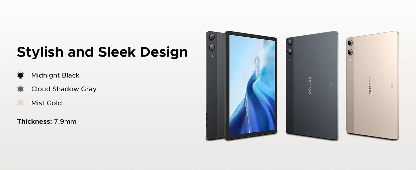 DOOGEE Tab E3 Pro 2 in 1 Tablet PC Gemini AI 13'' IPS Display 8GB 256GB 11000mAh Battery Android 15 High Quality Quad Speakers
