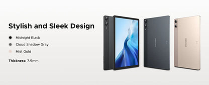 DOOGEE Tab E3 Pro 2 in 1 Tablet PC Gemini AI 13'' IPS Display 8GB 256GB 11000mAh Battery Android 15 High Quality Quad Speakers