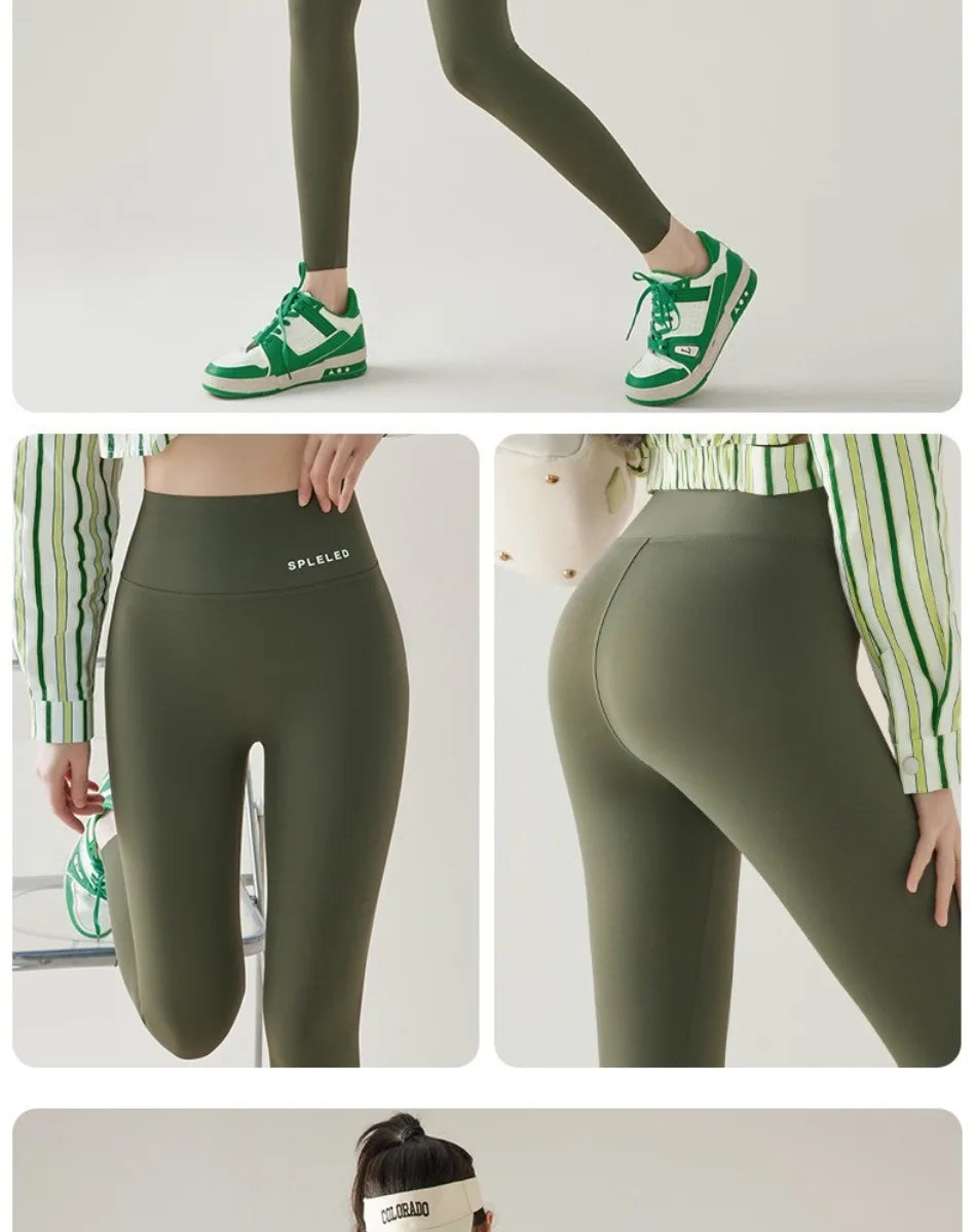 Naked Feeling Yoga Leggings Summer Thin High Waisted Hip Lifting Fitness Leggings Running Cycling Sports Pants Woman Clothing