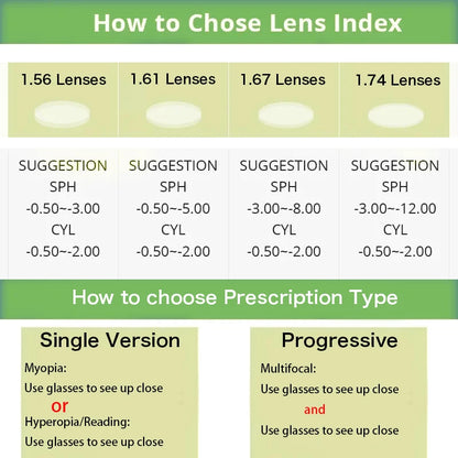 ZENOTTIC L Size Titanium Alloy Prescription Glasses Trend Square Unisex Anti Blue Light Progressive/Photochromic Optical Eyewear