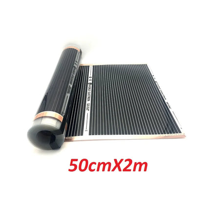0.5~4㎡ 400w/m2 Infrared Carbon AC220V Underfloor Heating Film Low Electrical Warm Mat