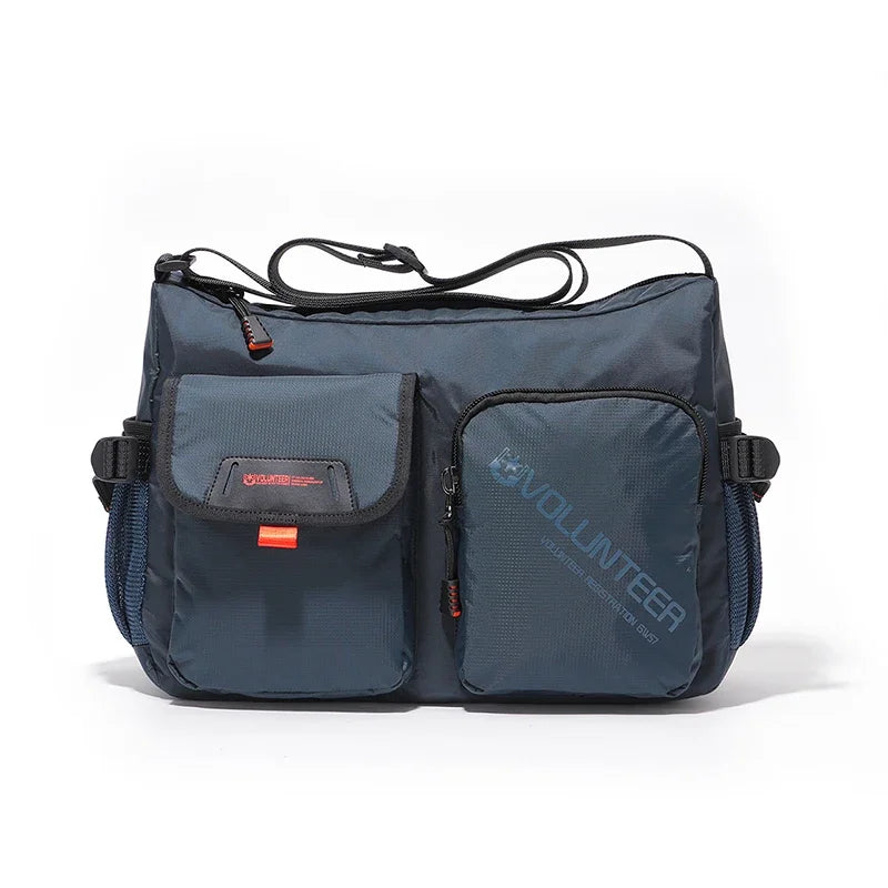 VOLUNTEER Messenger Crossbody Bags for Men Oxford Side Letter Print Fashion Light Weight Protable Versatile Shoulder Bag 1802-18