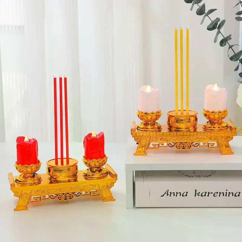 Realistic Led Prayer Candle With Smokeless Swinging Wick Simulation