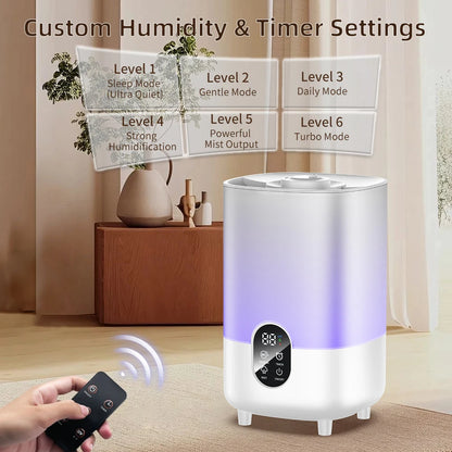 4L Air Humidifier Portable Small Aroma Diffuser 2 Spray Ports Large Capacity usb umidificador Home UV sterilization Humidifier