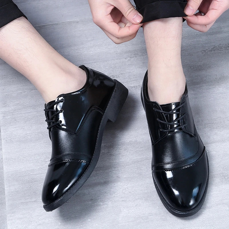 Large Size Fashionable Men's Daily Comfortable Business Office Formal Shoes Low Cut Round Toe Multifunctional Men's WeddingShoe