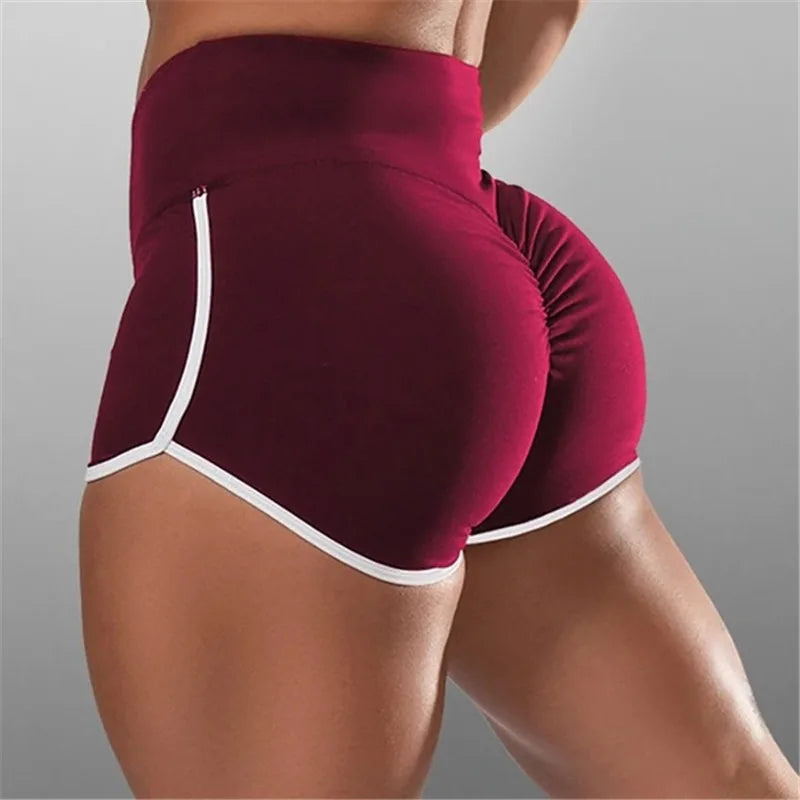 Low Waist Sport Shorts For Women Summer Elasticated Fold Design Shorts Sexy Ladies Training Gym Shorts Mini Skinny Fitness Short