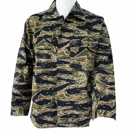 Tiger Jacket Vietnam Suit Tabby Striped Top and Pants Replica World War II Equipment Casual Training Suit WW2