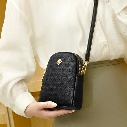 Fashion Women Shoulder Bags High Quality Leather Crossbody Bag Small Purse Simple Design Ladies Solid Color Messenger Sac A Main