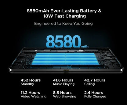 World Premiere DOOGEE T40 Tablet 11" IPS 2.5K Display 8GB 512GB Android 14 Helio G99 8580mAh 18W Charge Hi-Res Quad Speakers