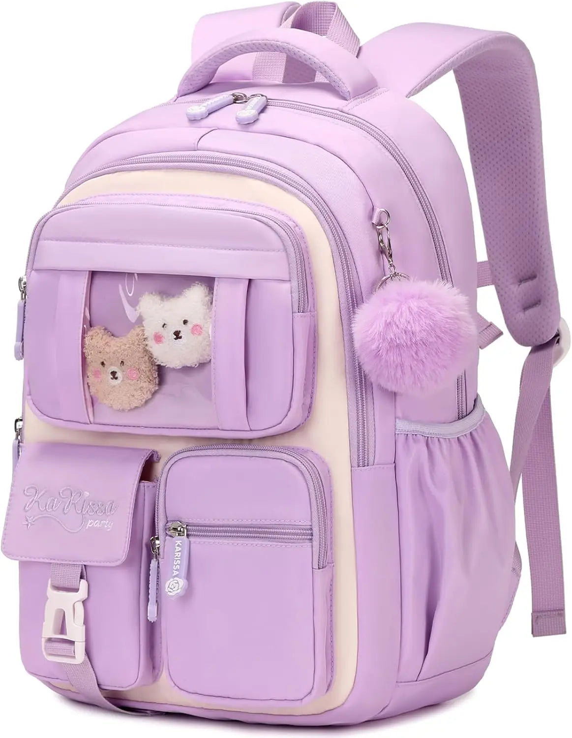 Kids Backpack for Girls - Middle School &amp; Elementary School - Kawaii Ita Backpack - Purple