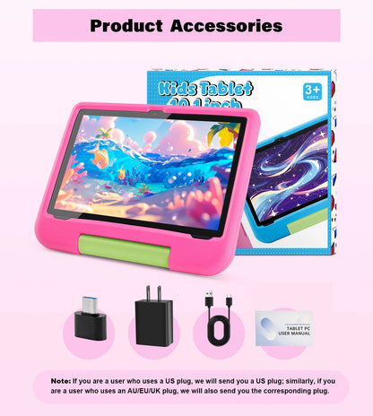 Paitanry 10.1 Inch Tablets for kids Android 15 8GB RAM 64GB ROM HD Display Tab USB Type-C 5G WIFI 6 Tablet PC Children's Gift