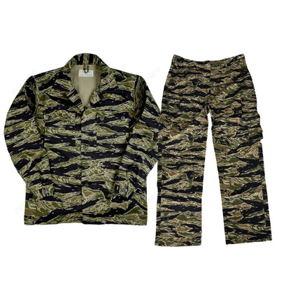 Tiger Jacket Vietnam Suit Tabby Striped Top and Pants Replica World War II Equipment Casual Training Suit WW2