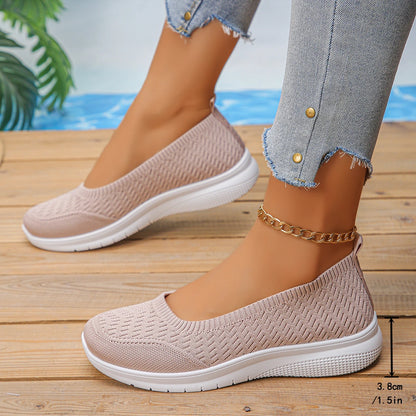 Women's Shoes 2026 Women's Round Toe Flat Shoes Soft-soled Breathable Lightweight Net Shoes Sports Walking Shoes Women 522