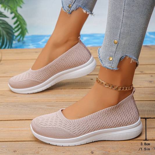 Women's Shoes 2026 Women's Round Toe Flat Shoes Soft-soled Breathable Lightweight Net Shoes Sports Walking Shoes Women 522