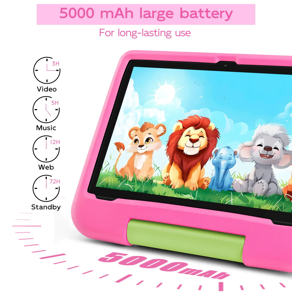 Paitanry 10.1 Inch Tablets for kids Android 15 8GB RAM 64GB ROM HD Display Tab USB Type-C 5G WIFI 6 Tablet PC Children&