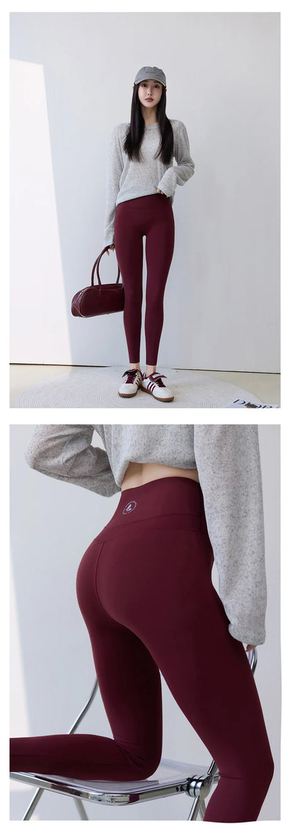 BIVIGAOS Spring New Double V 3D Curve Sharkskin Leggings Women High Waist Tight Slim Sports Fitness Push Up Leggings Yoga Pants