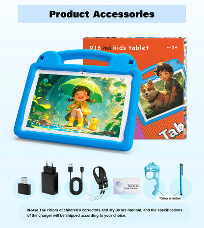 Paitanry 10.1 Inch Kids Tablet 8GB(4+4 Expand) RAM 64GB ROM CPU A523 2.0GHZ 5000Mah Octa-Core Learning Education Children Tablet
