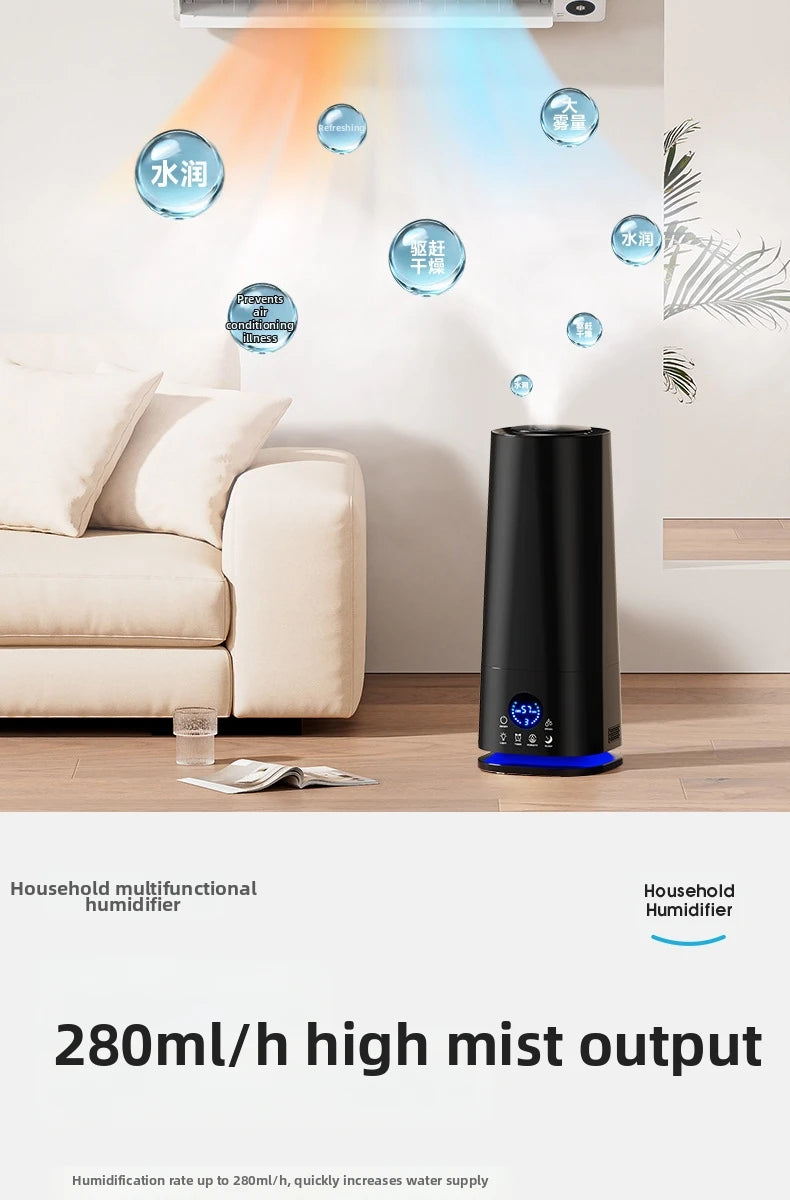 6.5L Large Capacity Humidifier – Ultrasonic Cool Mist for Home/Office,Quiet Operation, Anti-Static &amp; Dry Air Relief, Adjustable