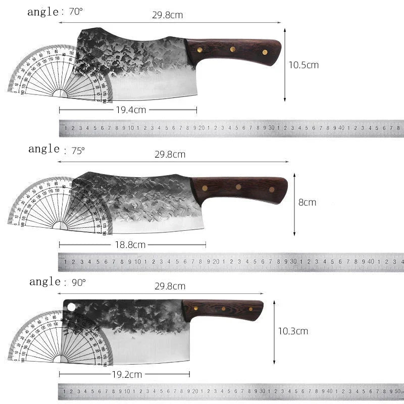 5CR15 Handmade Chopping Cleaver Butcher Knife High Carbon Steel Kitchen Chef Knife Sets Forged Blade Cooking Knives Set Cleaver