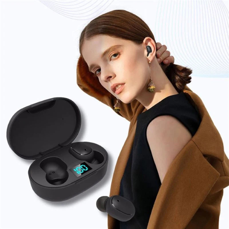 Wireless Earphones LED Digital Display Bluetooth Headset Noise Cancelling Sports Headphones Universal Phones Bluetooth Earbuds