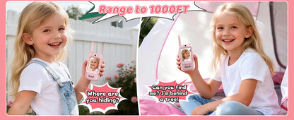 1Pair Kids Video Walkie Talkie Toy Rechargeable Interphone With HD Camera & Voice Changer Educational Interactive For Boy Girl
