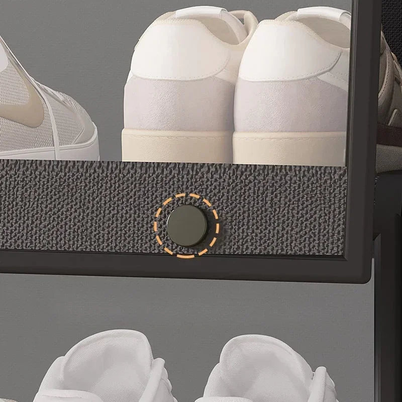 Shoe Rack Multilayer Shoe Cabinet Dustproof Transparent Design Small Spaces Spacious Storage Organizer Shelf for Shoes Storage