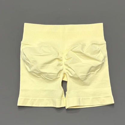 HISTELLO Women Sports Impact Shorts Seamless Low Waist Scrunch Bum Butt Lifting Stretch Gym Yoga Workout Fitness Short Leggings