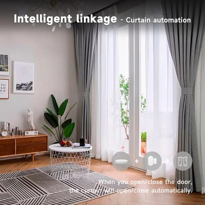 Tuya Zigbee 3.0 Smart Door Window Sensor Zigbee Door Open Closed Detectors Smart Life APP Control Via Alexa Google Home