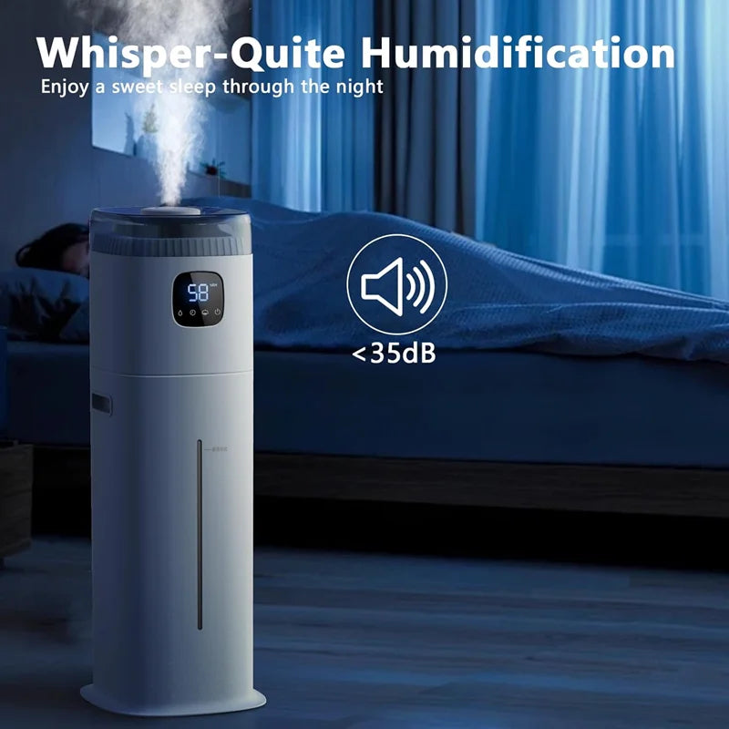 12L Intelligent Floor-Standing Humidifier Bedroom Living Room Office Three-Use Allergic Crowd Humidifier Winter Dry Skin Savior