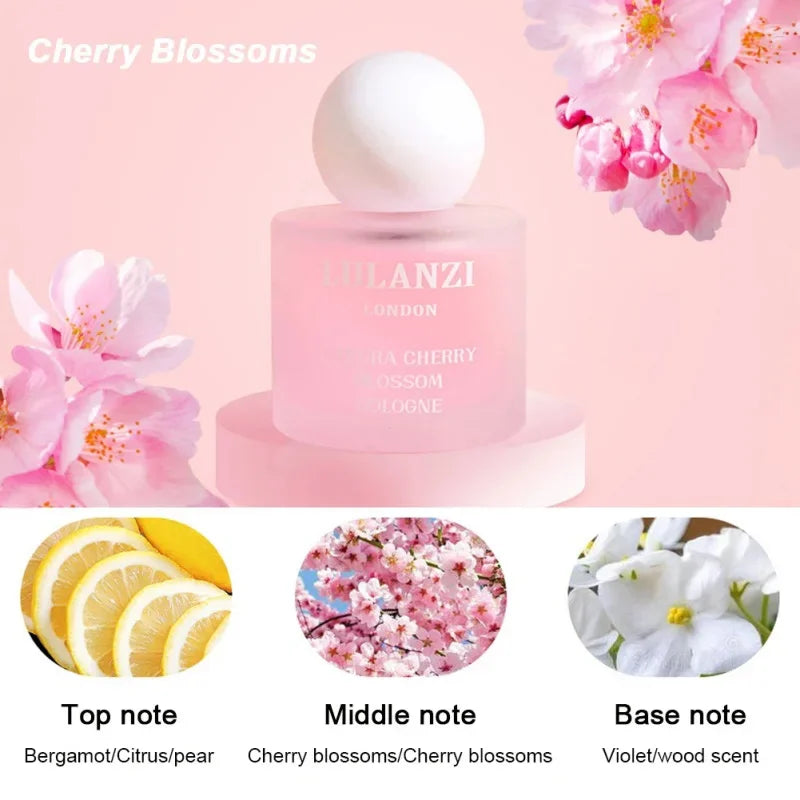 High-grade Cherry Blossom Perfume Fresh Natural Floral Spray Lasting Fragrance Temptation Ladies Light Perfume Clothes Deodorant