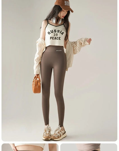 Naked Feeling Yoga Leggings Summer Thin High Waisted Hip Lifting Fitness Leggings Running Cycling Sports Pants Woman Clothing