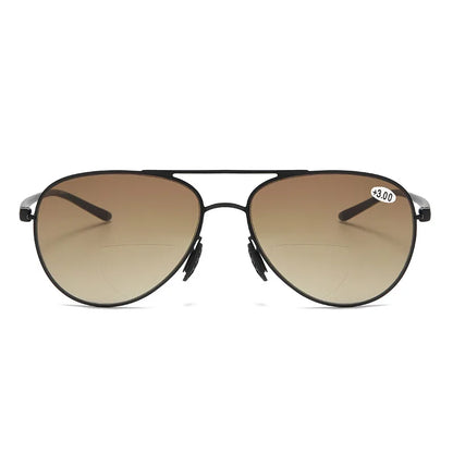 Double-light Reading Glasses Blue Light Blocking Aviator Eyeglasses Ultraviolet Resistance Women Ultra Light Fashion Eyewear