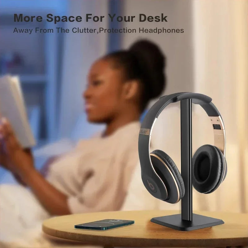 VIKEFON Headphone Stand Desktop Headset Holder-Desk Earphone Stand for All Headsets Such as Airpods Max HyperX Gaming Headphones
