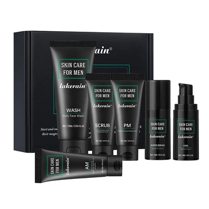 Men Facial Care Kit Face Wash Moisturizer Eye Cream Anti Aging Oil Control