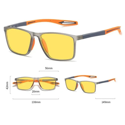 Men Women Photochromic Car Driver Goggles Night Vision Glasses Anti Glare Vintage Square Glasses Ultra Light Sport Eyewear