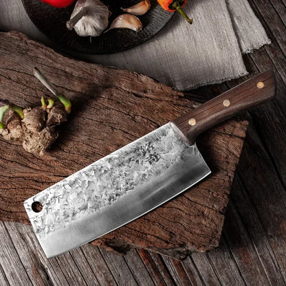 5CR15 Handmade Chopping Cleaver Butcher Knife High Carbon Steel Kitchen Chef Knife Sets Forged Blade Cooking Knives Set Cleaver