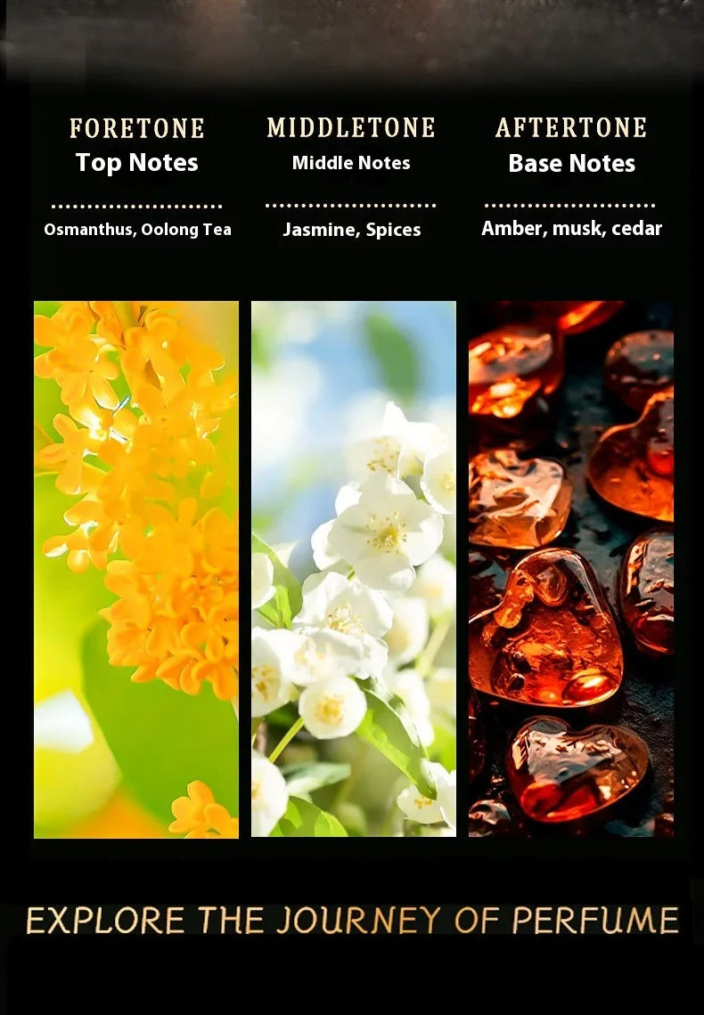 50ML Brand Perfume Musk Man Perfume Unisex Spray Long Lasting Osmanthus Flowers Light Fragrance Women Seductive Romance Gift