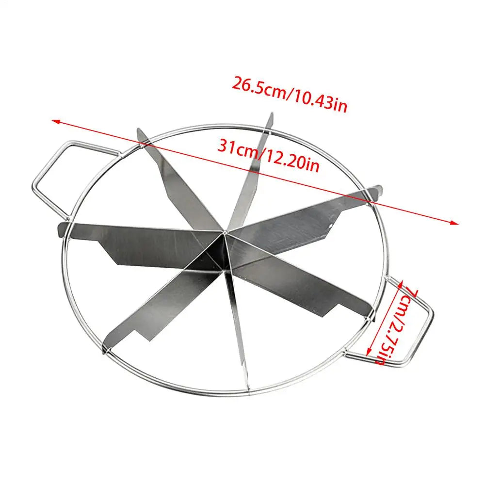 Stainless Steel Cake Divider 6/7/8 Divisions Pizza Cutter Cheesecake Slicer Round Pastry Cheese Pizza Cutting Press Machine Tool