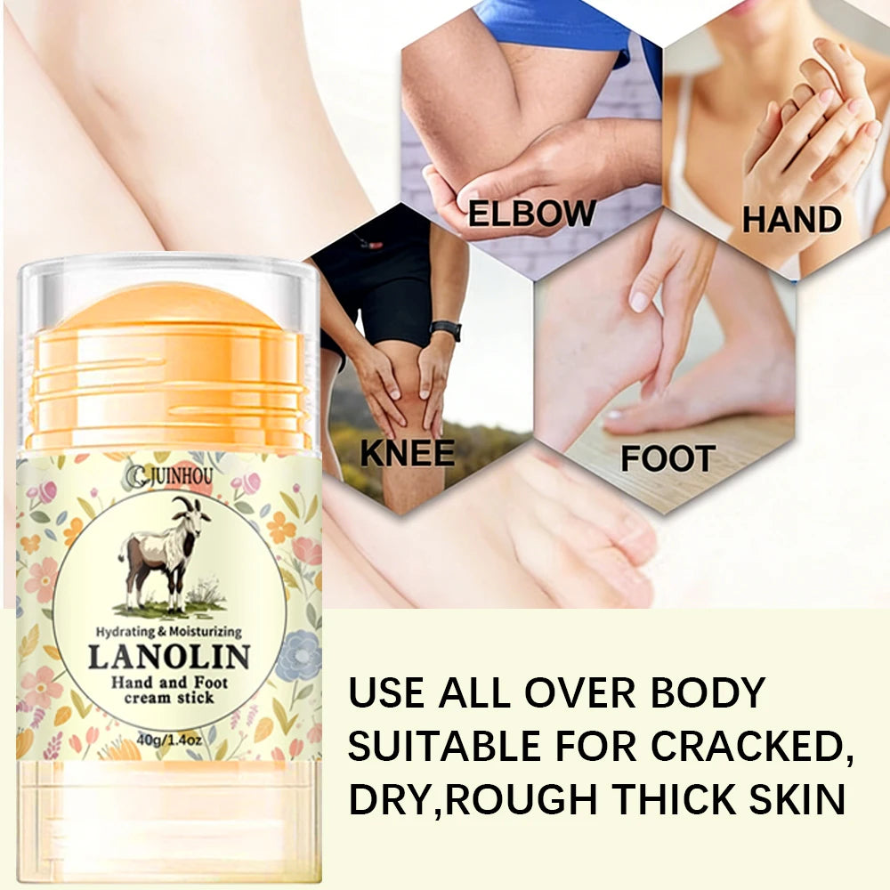 JUINHOU 40g Lanolin Moisturizing Lotion Specially Formulated for Dry Chapped Hands and Feet Provides Long-lasting Hydration