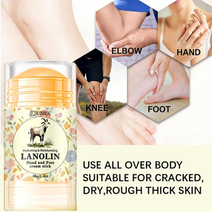 JUINHOU 40g Lanolin Moisturizing Lotion Specially Formulated for Dry Chapped Hands and Feet Provides Long-lasting Hydration